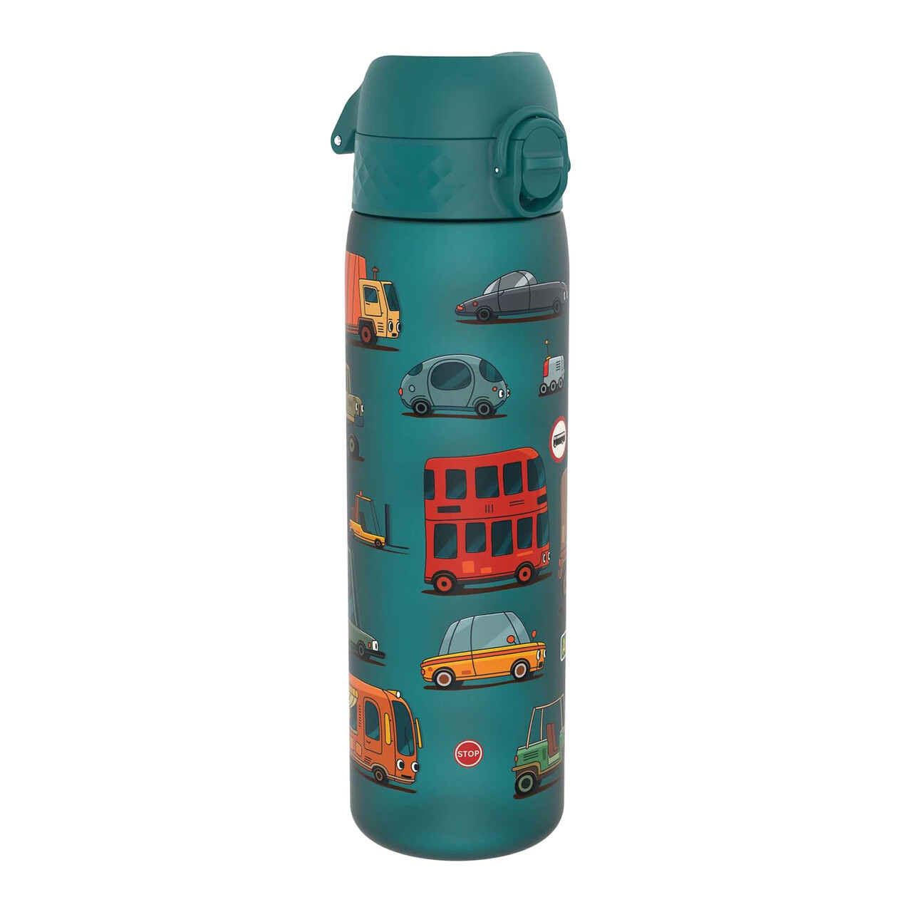 Sticla apa pentru copii Slim, recyclon, 500ml, Automobile - Ion8 - imagine 5